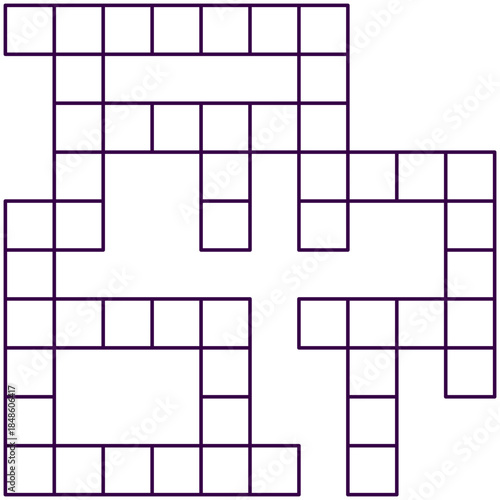 Crosssword Puzzle Grid Line