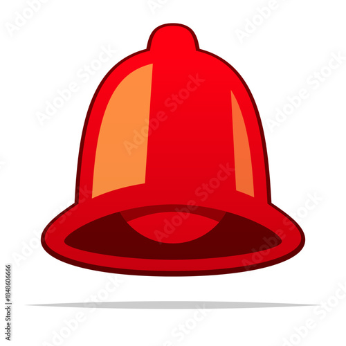 Red bell vector isolated illustration