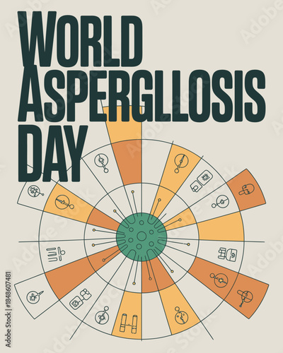 World Aspergillosis Day Awareness Medical Illustration