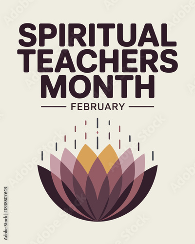 Spiritual Teachers Month February Awareness Design