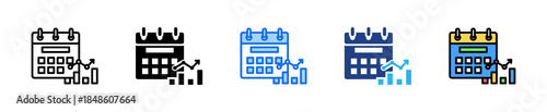 Daily Monitoring Icon Set Multiple Style Collection