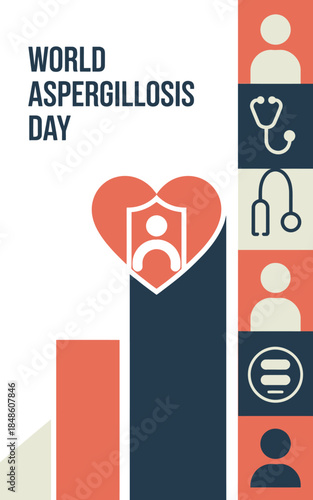 World Aspergillosis Day Awareness Medical Illustration
