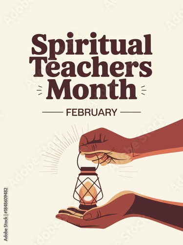 Spiritual Teachers Month February Awareness Design