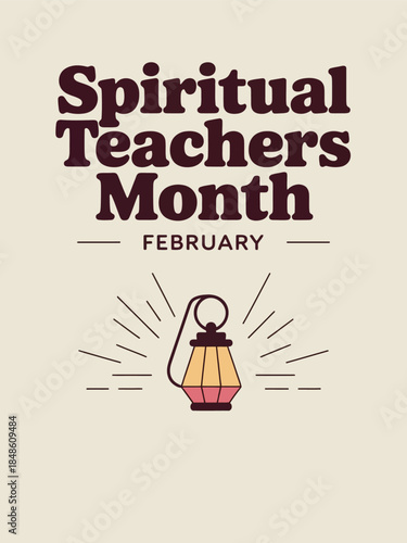 Spiritual Teachers Month February Awareness Design