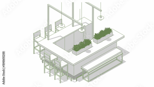 3D Rendering of Modern Industrial Plant Facility.