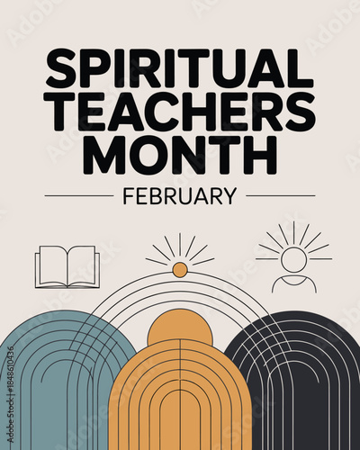 Spiritual Teachers Month February Awareness Design