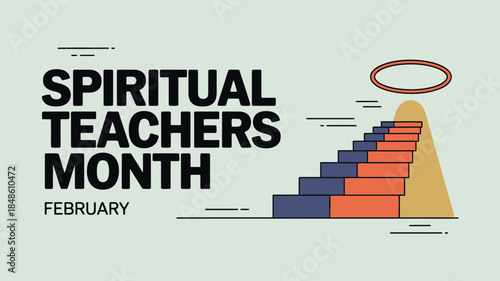 Spiritual Teachers Month February Awareness Design