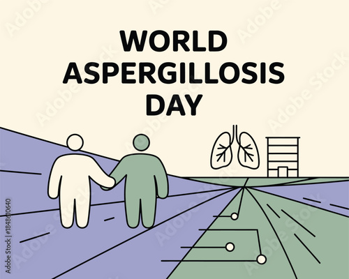 World Aspergillosis Day Awareness Medical Illustration