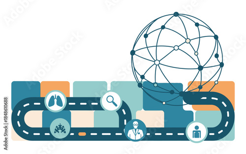 World Aspergillosis Day Awareness Medical Illustration