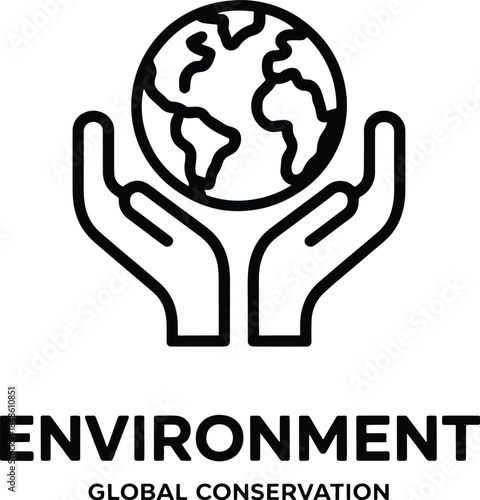 Hands holding globe environmental protection conservation concept