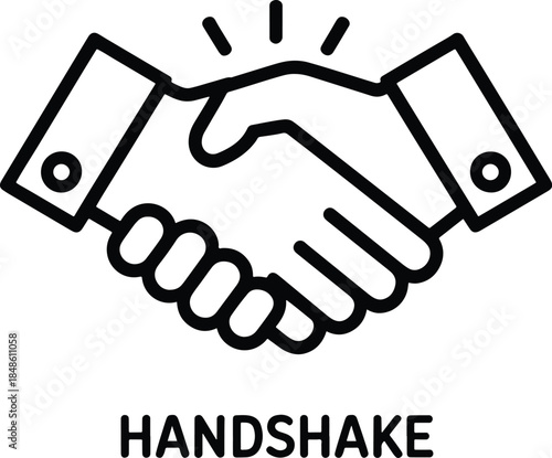 Handshake Icon Symbol of Agreement and Partnership