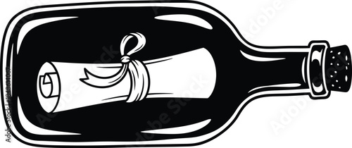 A vintage message in a bottle a classic symbol of hope and discovery