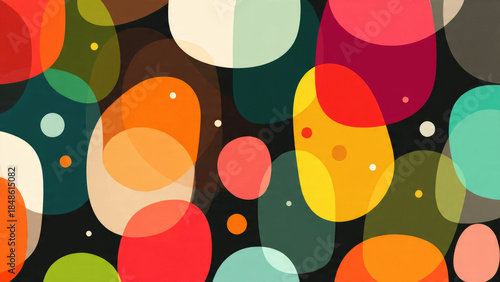 Retro Colorful Abstract Illustration