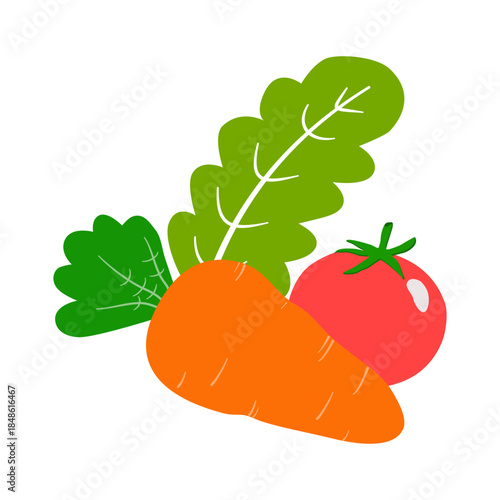 Vegetable isolated on white background.