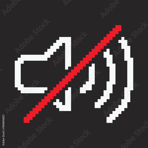 Sign Symbol Vector with Pixel Style