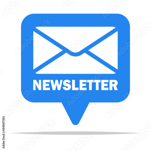 Newsletter mail icon vector isolated illustration