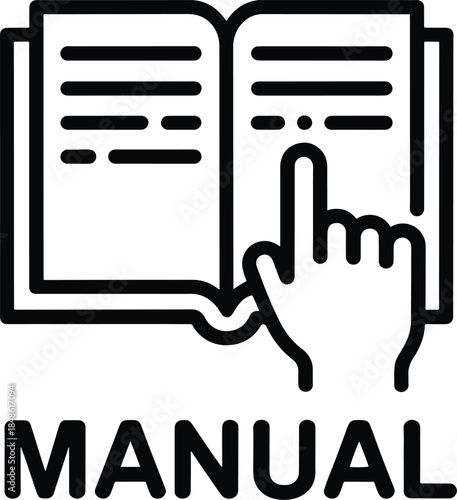 Instruction Manual Guide Book with Hand Illustration