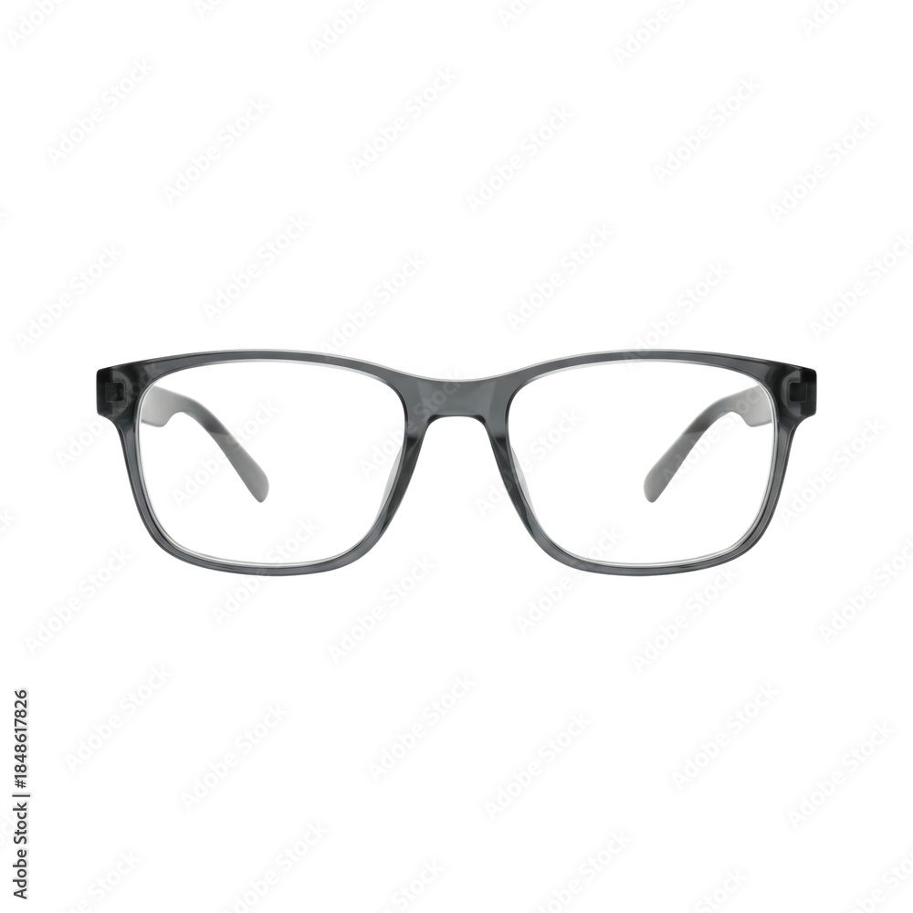 Fototapeta premium Grey Transparent Rectangular Eyeglasses Frames