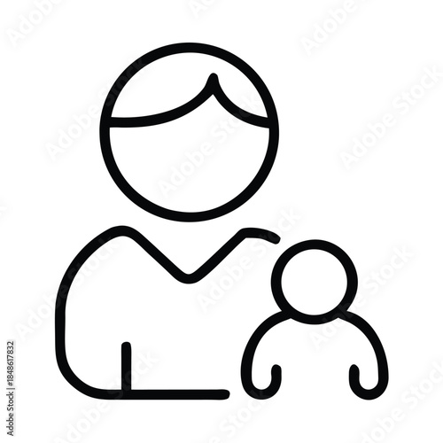 A person gently places their hand on the shoulder of a smaller person icon.