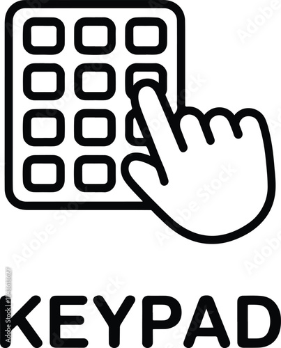 Keypad Access Point with Finger Entering Code