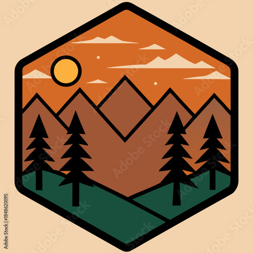 vector illustration of a retro T shirt design