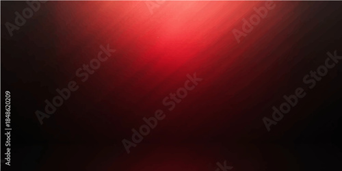 A vibrant red background with bright light rays and dark motion lines creates an artistic glow texture featuring a red flash of color and shine for a modern vector design backdrop