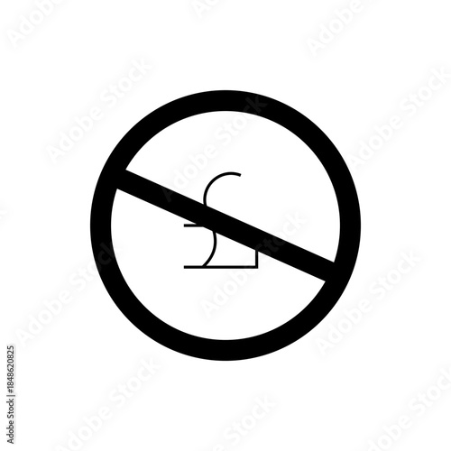 Prohibited Symbol No Dollar Sign Forbidden Currency Restriction