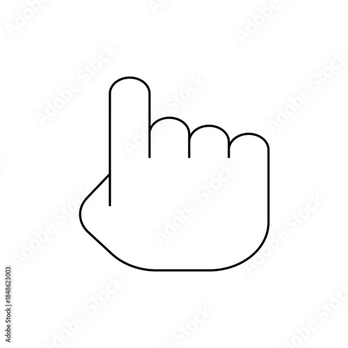 Black and White Finger Illustration with Thumb Up Gesture