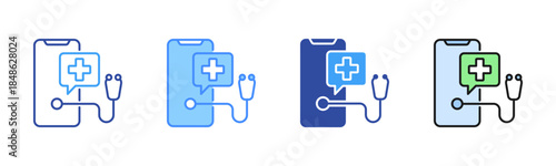 Telemedicine Icon, Multi Styles Icon Set
