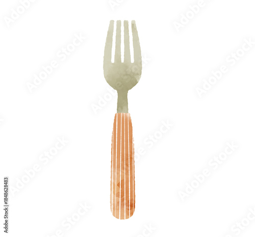 フォーク-水彩