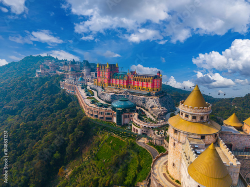 Bild auf Leinwand Vietnam travel concept, landscape of ba na hills castle complex in Da nang
