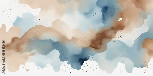 Abstract blue watercolor texture evoking sky, clouds, and light