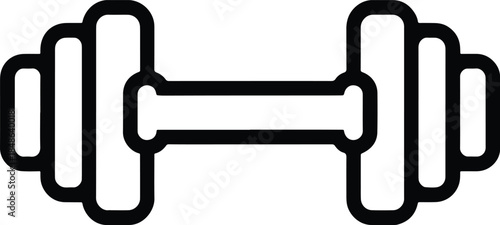 Dumbbell icon for fitness and workout design