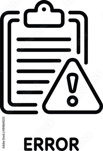 Error Report Icon with Exclamation Mark