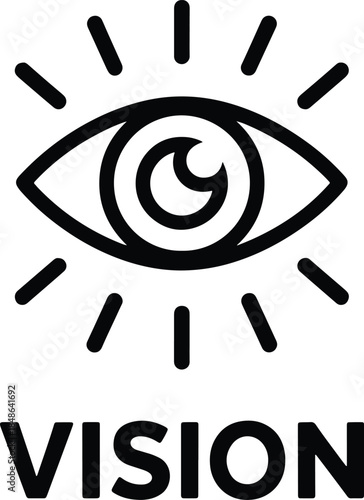Eye icon concept for vision and clarity