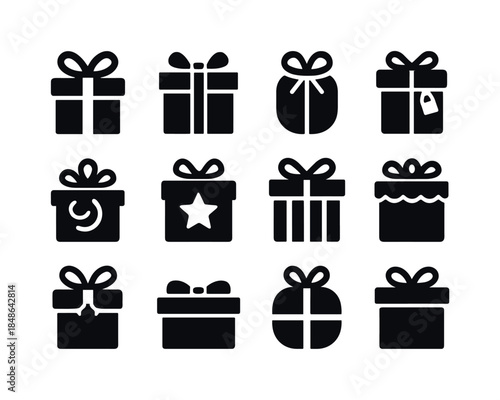 Winter Miniature Icons. Winter miniature world. Line outline icon set of Winter miniature world: tiny house,