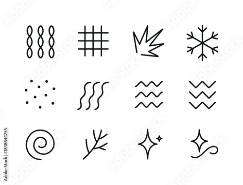 Celebration Hat Icons. Cheerful celebration hats. Line outline icon set of Cheerful celebration hats: cone