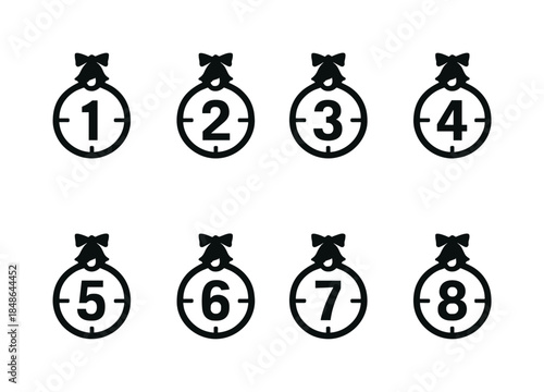 Holiday Cookie Icons. Holiday cookie patterns. Line outline icon set of Holiday cookie patterns: star cookie