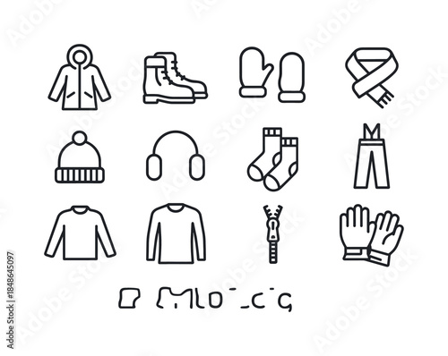 Festive Mantel Icons Set. Holiday mantel decor. Colorful flat vector icons set of holiday mantel decor: