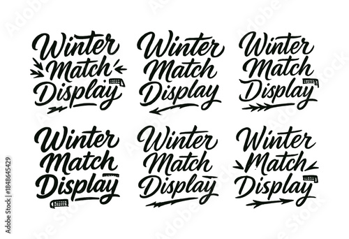 Calligraphy Frost Designs. Frost Protection Equipment. Create a calligraphy lettering illustration of the