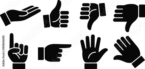 Hand gestures illustration Vector