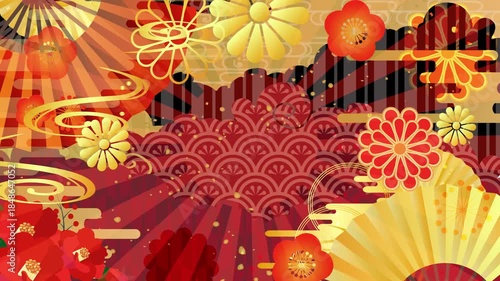 正月和風背景