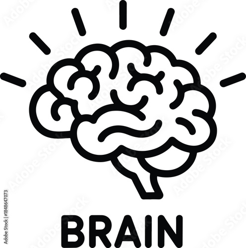 Human Brain Graphic Idea Symbol Intelligence
