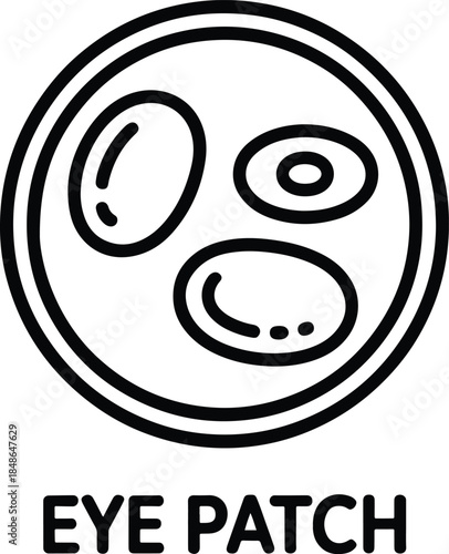 Hydrogel eye patch dark circles treatment vector