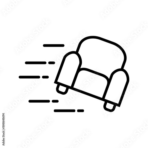 Relocation editable icon. Moving services Illustration sign. Moving symbol. shipping logo.