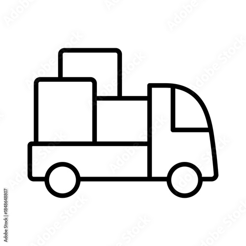 Relocation editable icon. Moving services Illustration sign. Moving symbol. shipping logo.
