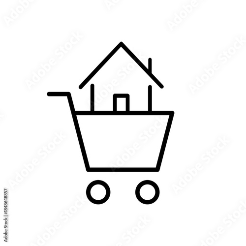 Relocation editable icon. Moving services Illustration sign. Moving symbol. shipping logo.