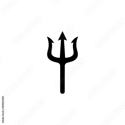 Poseidon Trident Icon Sea God Weapon Silhouette