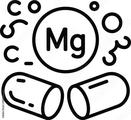 Magnesium supplement pill and chemical formula