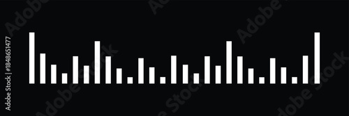 Sound wave icon in fill and three stroke sizes .Vector Illustration .EPS 10 .